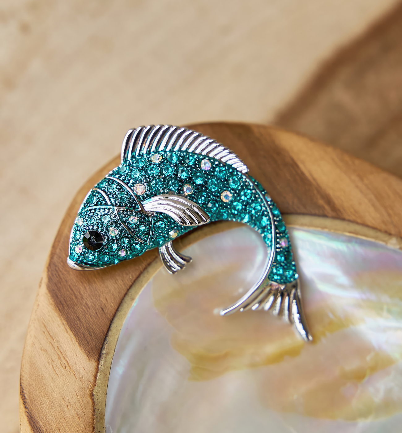 Broszka z niebieską rybką Poisson Blue BRSS0073 - By Dziubeka