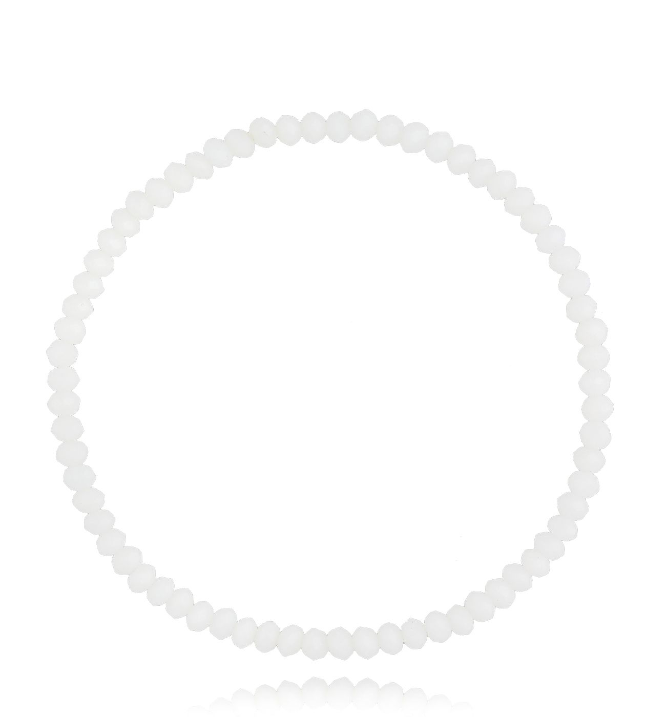 Bransoletka z białymi kryształkami Luminous Crystal 3 mm BCY0247 - By Dziubeka