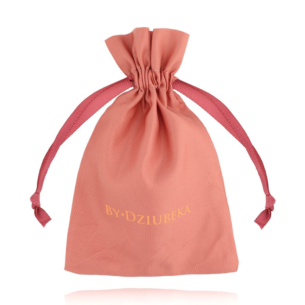 Woreczek bawełniany peach pink duży - By Dziubeka