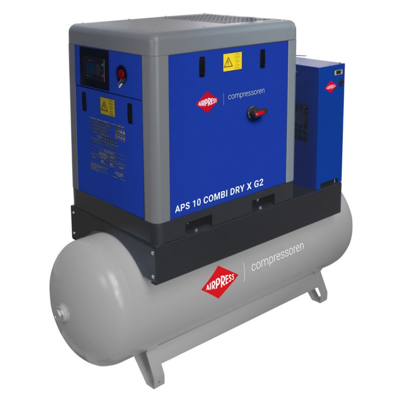 Kompresor śrubowy Airpress APS 10 Combi Dry X G2 10 bar 10 KM/7.5 kW 970 l/min 500 l 1 szt.