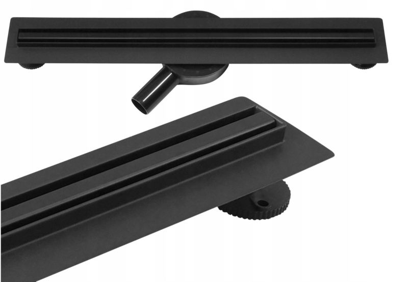Odpływ liniowy podłogowy Estiva SLIM JUST TURN BLACK 700 mm czarny 1 szt.