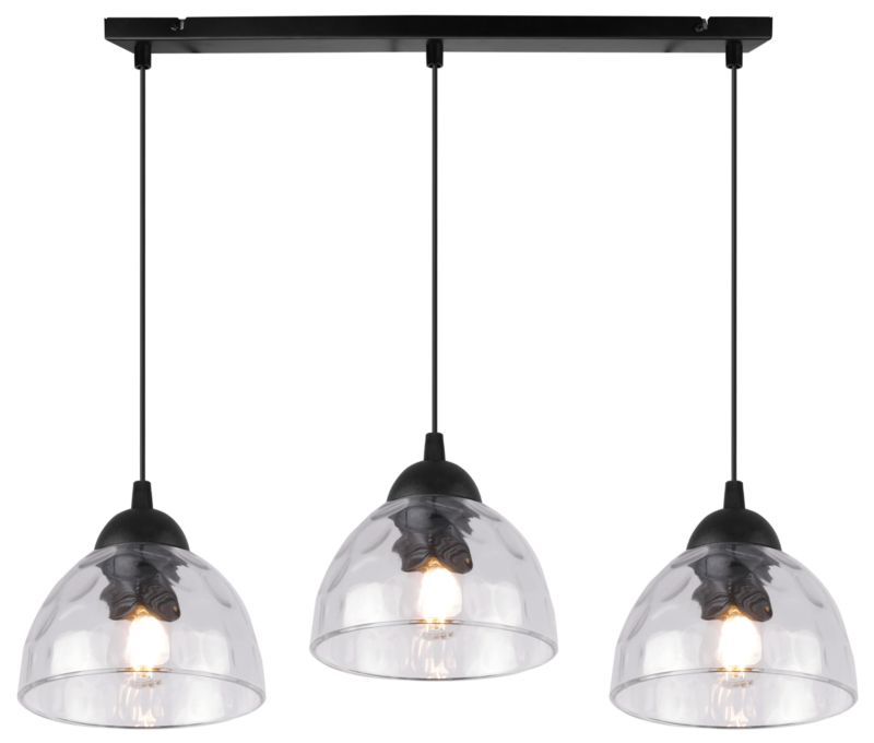 Lampa sufitowa wisząca Light Home LH Venice 3x E27 60W klosz bezbarwny 1szt.