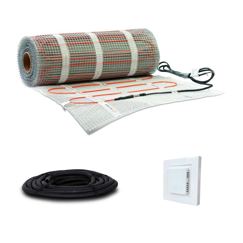 Mata grzejna grzewcza Hornisse pod płytki 2,0m2 300W 4x0,5m z termostatem 1 kpl