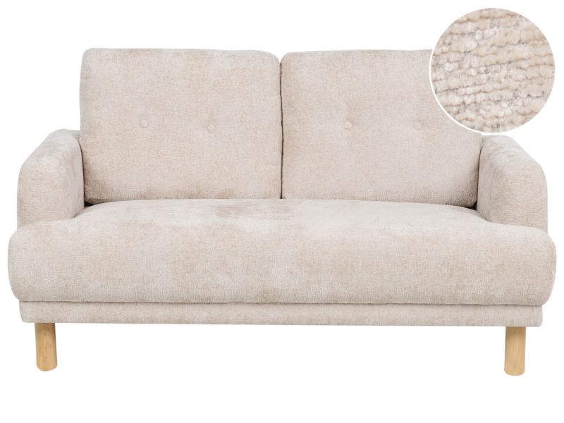 Sofa Tuve Boucle Beżowy dla 2 osób 1 szt.