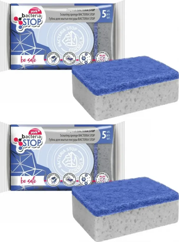 2x Zmywak kuchenny York Bacteria Stop, 5 sztuk