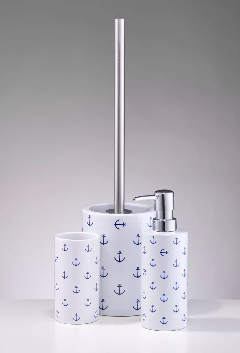 Kleine Wolke Anchor szczotka toaletowa stojąca biała/niebieska 5876789856 - Wysyłka w 24h