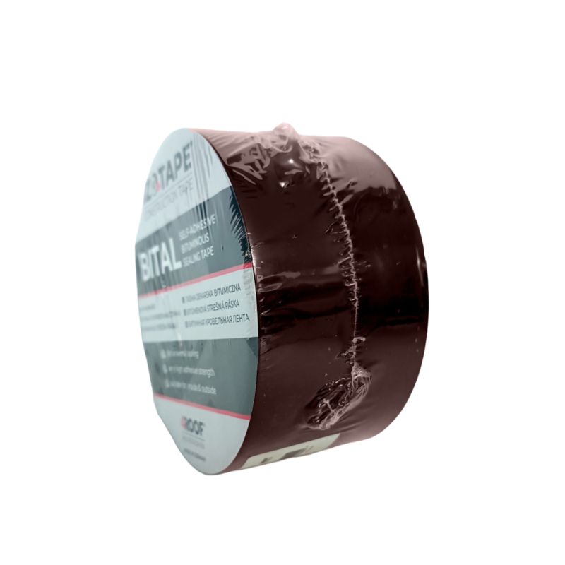 Taśma dekarska bitumiczna 4ROOF IZOTAPE BITAL 75mm 10mb kolor brąz (8017) bardzo elastyczna uszczelniająca 1szt.