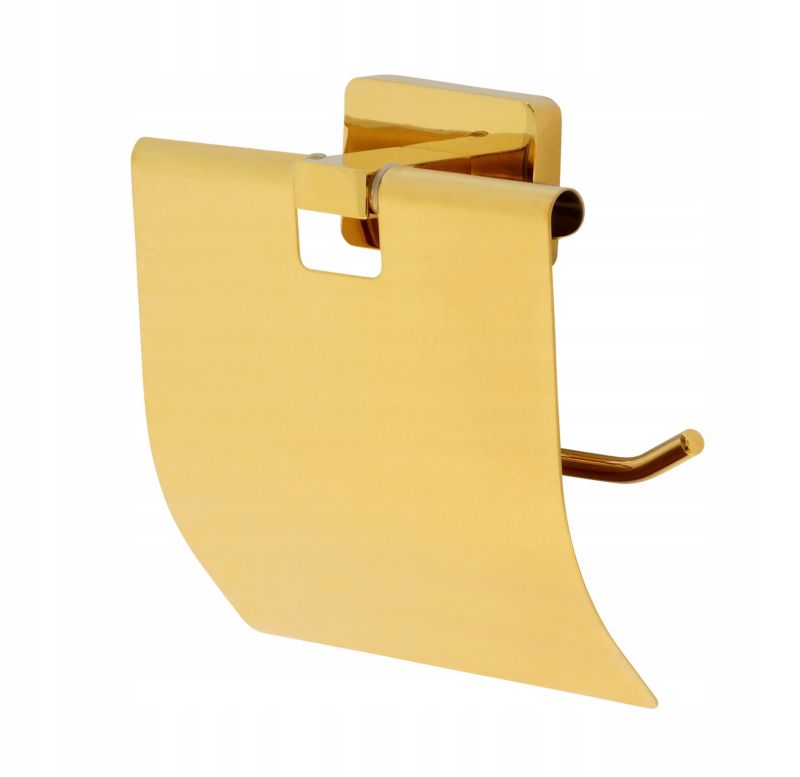 Uchwyt na papier toaletowy Estiva KER Golden z klapką złoty 1 szt.