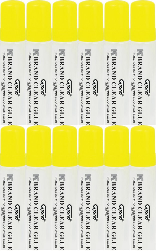12x Klej biurowy Grand K, w płynie, 30ml