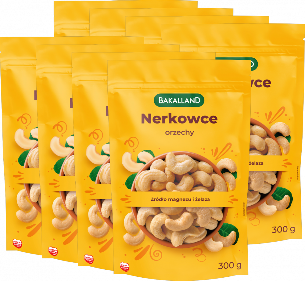 8x Orzechy nerkowca Bakalland, 300g