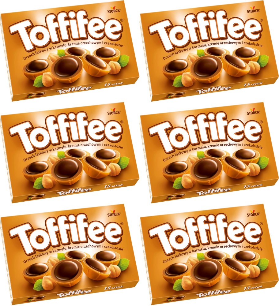 6x Bombonierka Toffifee, czekoladowo-karmelowy, 125g