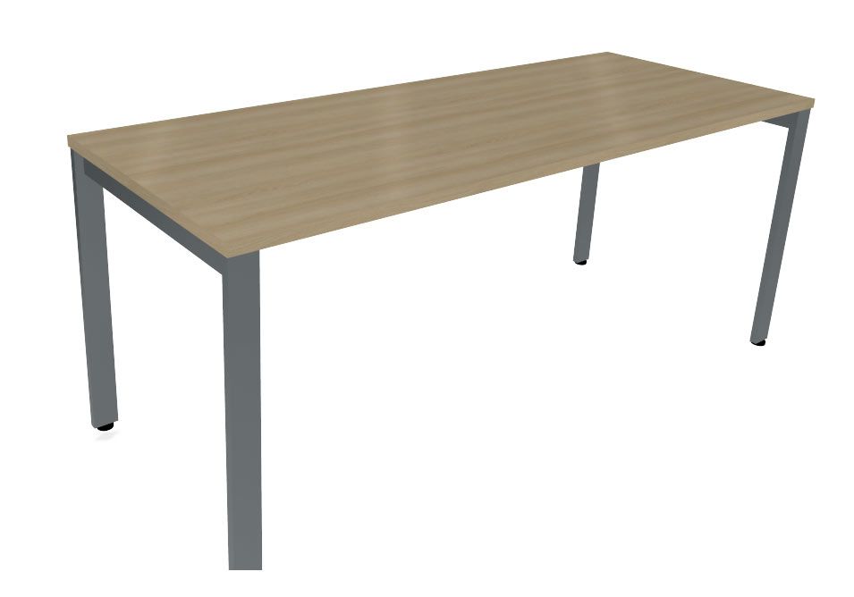 NOTER PO18 Biurko pojedyncze 178,5x80x74h (Rodzaj blatu: płyta laminowana Dąb Lindberg)