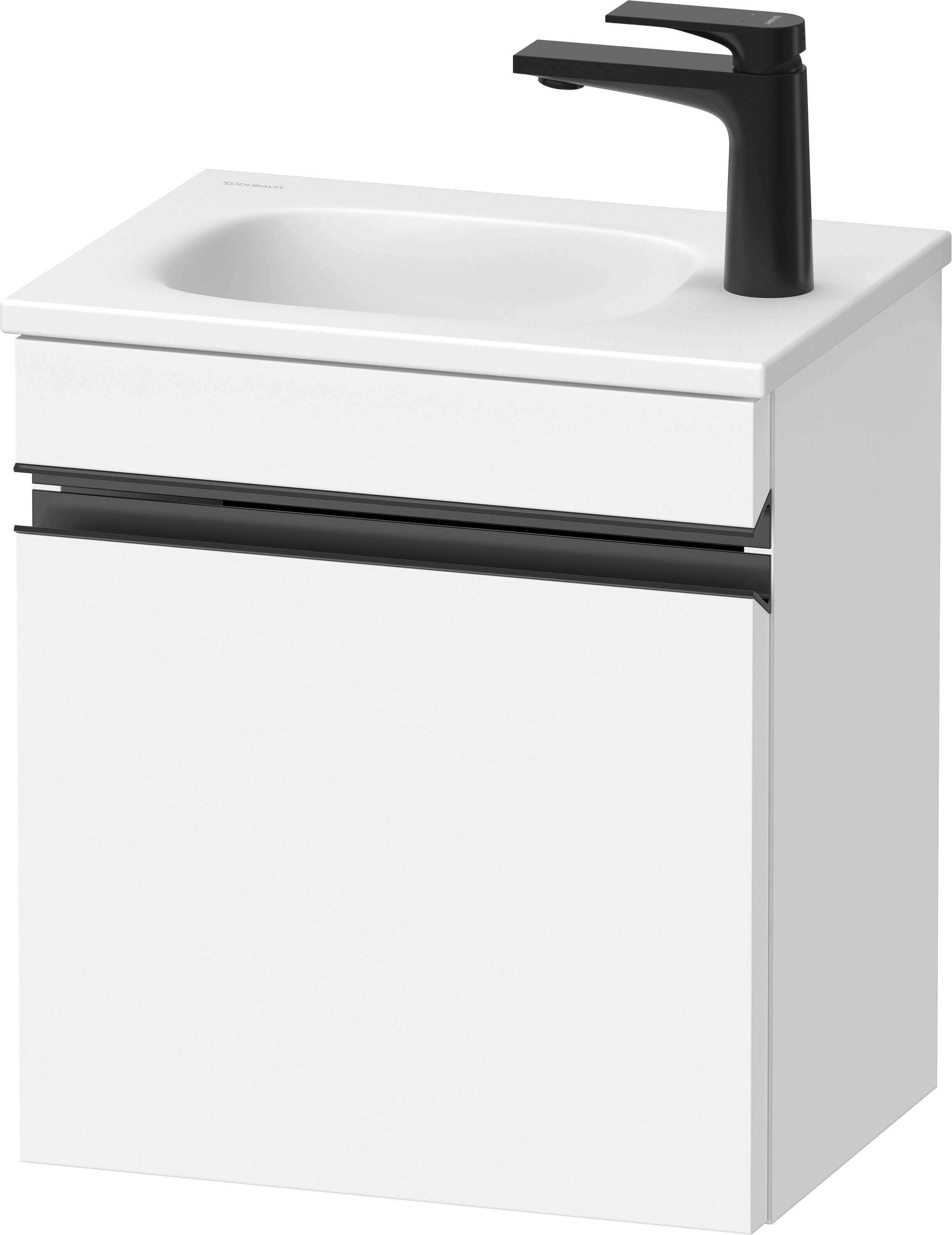Duravit Sivida szafka 40x29,5x44 cm podumywalkowa wisząca biała-czarna SV4649LBD180000