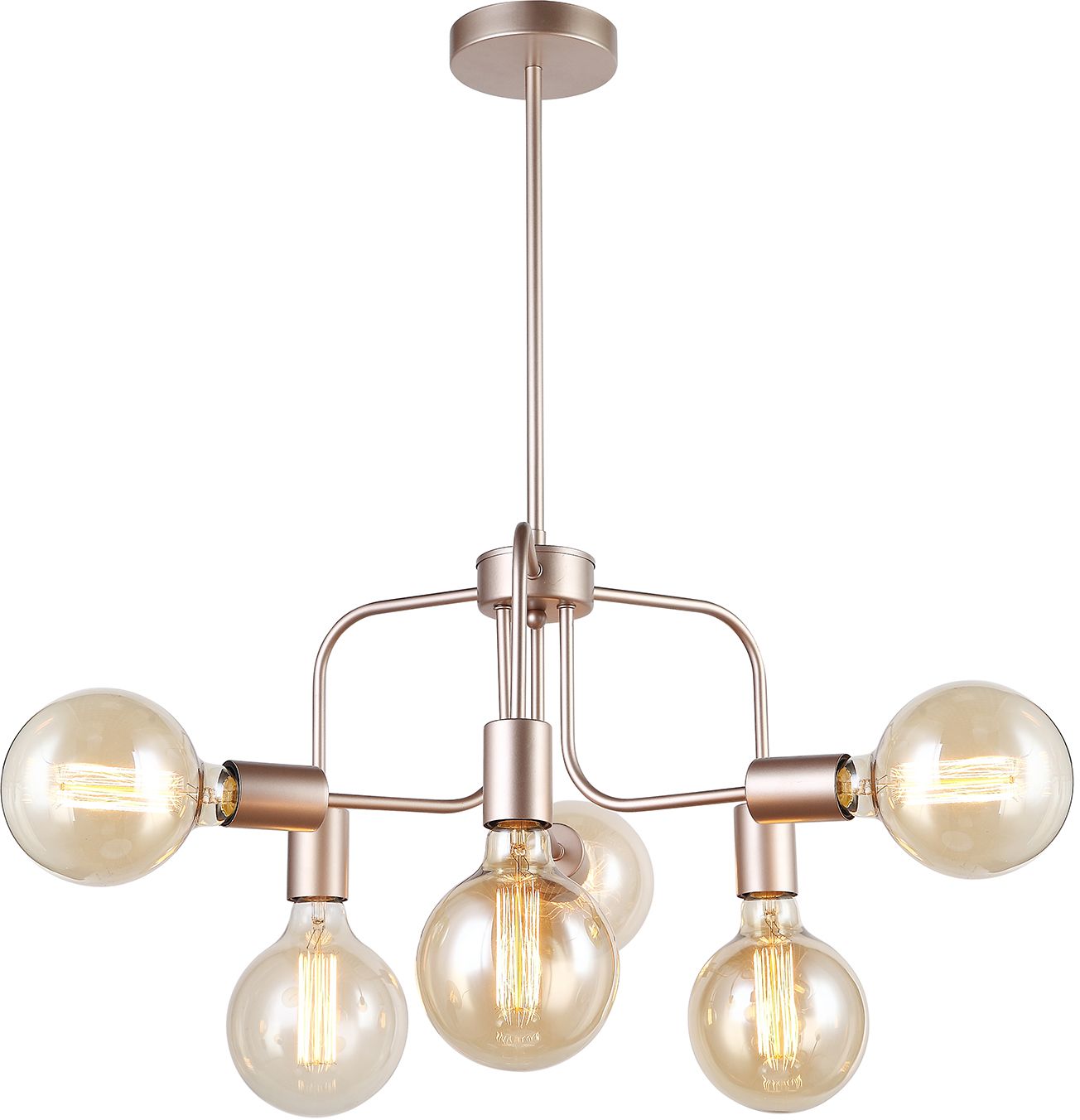 Italux Kristy lampa wisząca 6x60 W złota MDM-3678/6 IGD