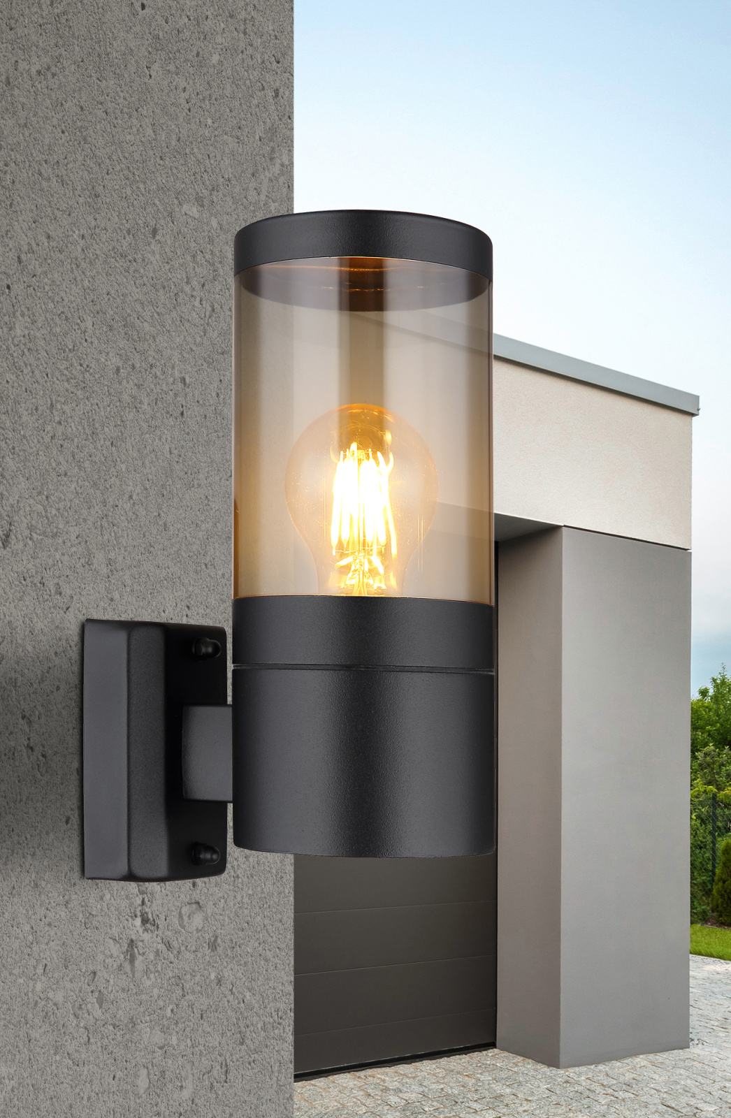 Globo Lighting Xeloo kinkiet zewnętrzny 1x60W czarny mat/przydymiony 32014BS - Wysyłka w 24h