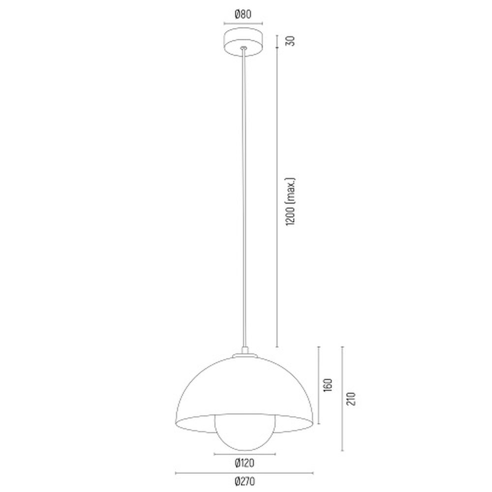 Argon Piava lampa wisząca 1x7W biały/brązowy 8443