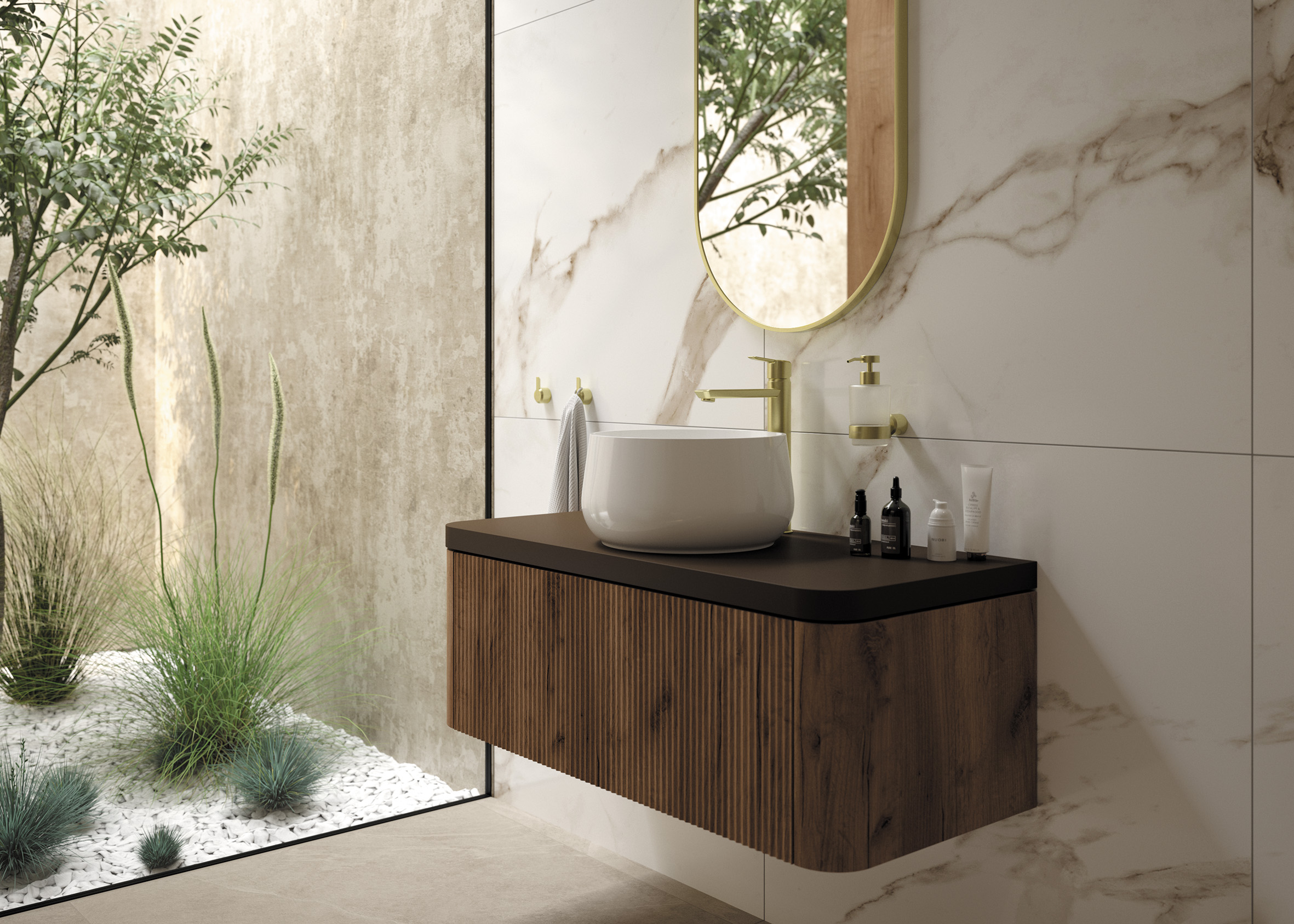 Deante Silia lustro 50x100 cm złoty ADI_R851
