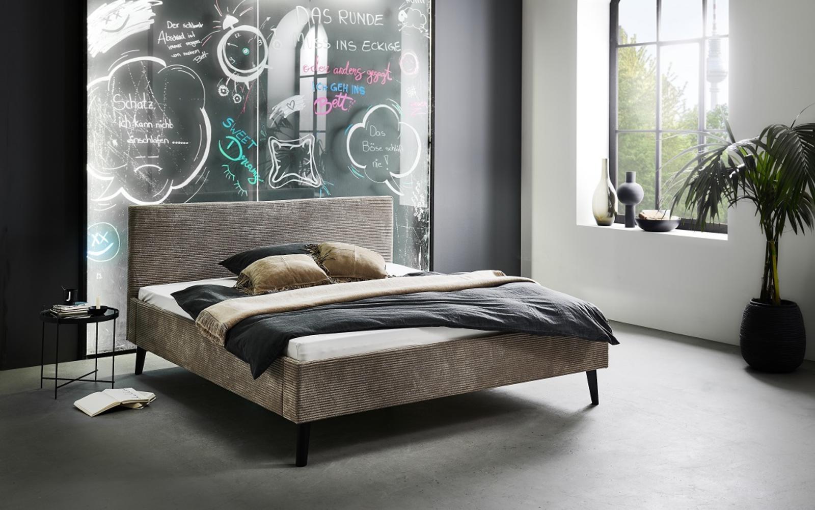 Łóżko tapicerowane 180 Ave taupe