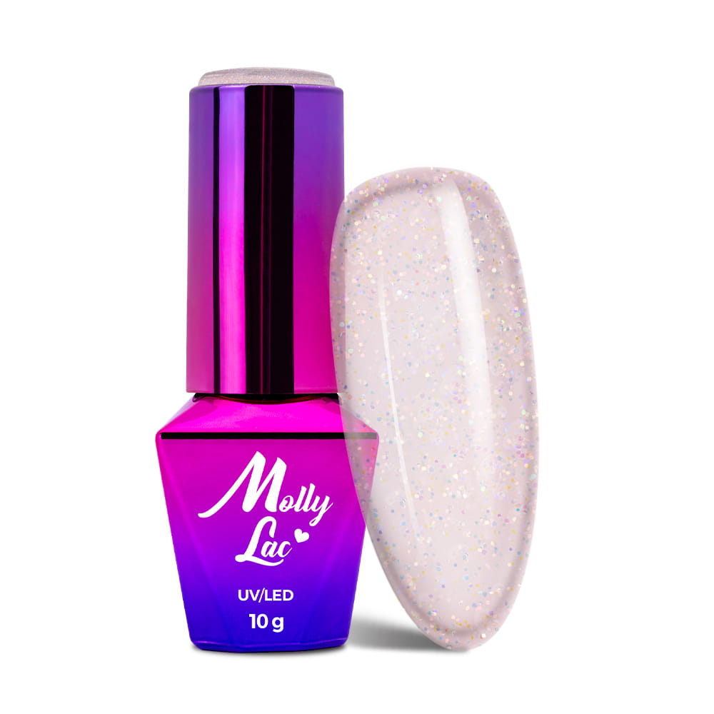 Lakier hybrydowy MollyLac Fantasyland Glitter Glam rock 10 g Nr 316