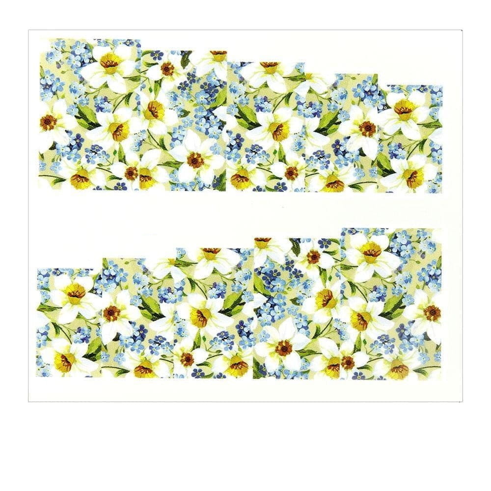 Naklejki wodne do paznokci arkusz 6,5 x 5,5 cm na 10 palców a Nr 056