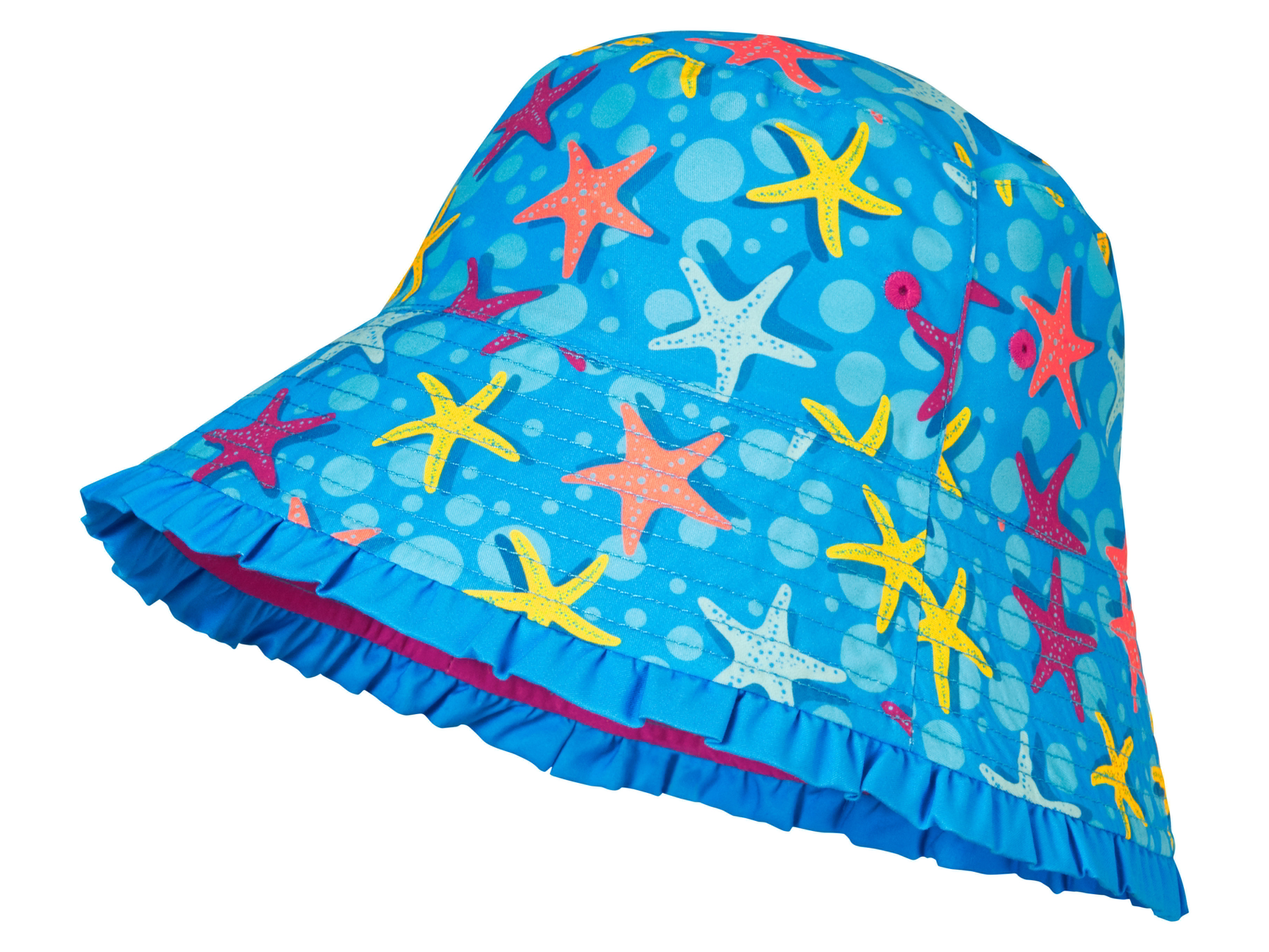 Playshoes Dwustronna czapka dziecięca, UV 50+ Rozgwiazda, 52-53