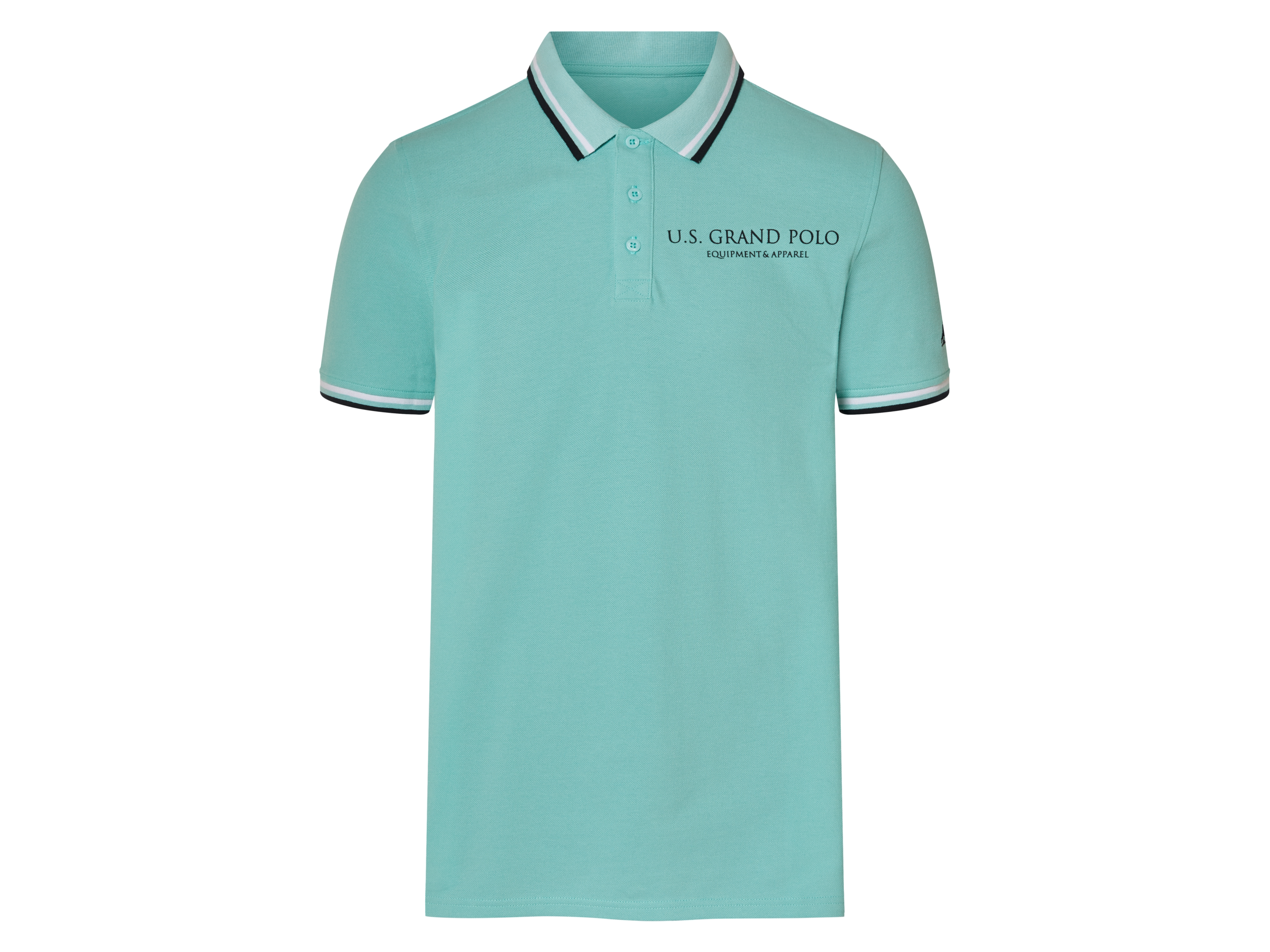 Koszulka polo slim fit męska z bawełny Jasnoniebieski, M 48/50
