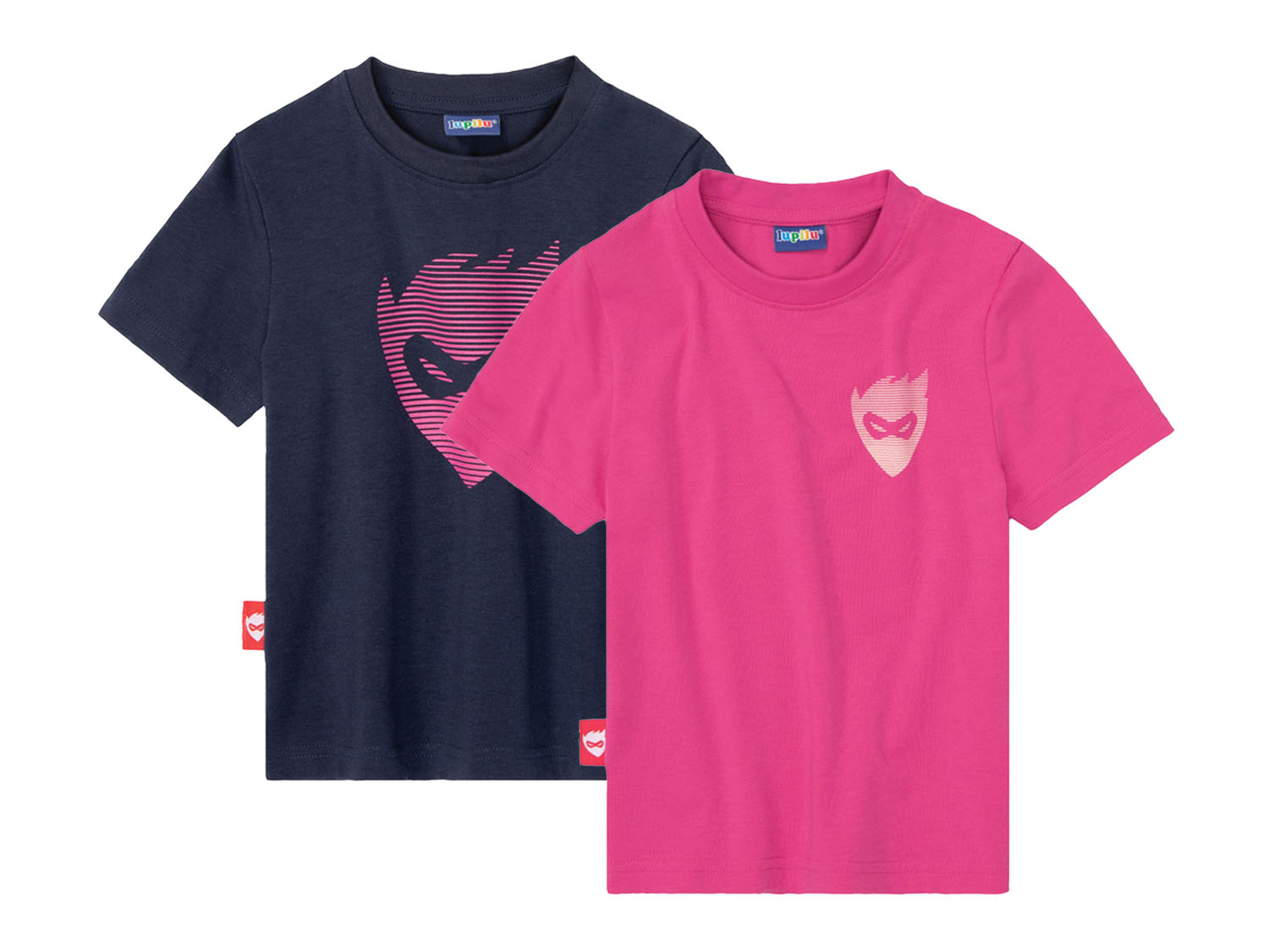 lupilu T-shirty funkcyjne dziewczęce, 2 sztuki 86/92, Różowy/granatowy