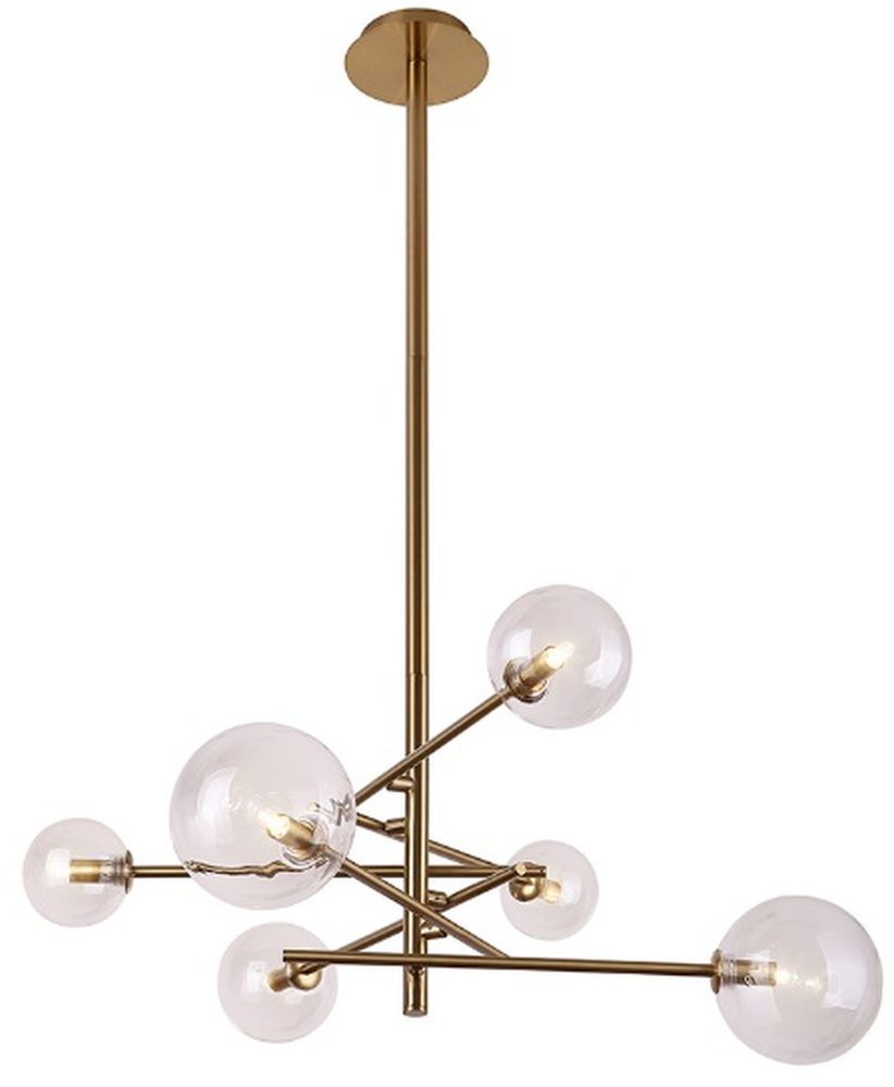 Darmowa Dostawa - Lampa podsufitowa 6x40 W mosiądz MaxLight Lollipop P0294