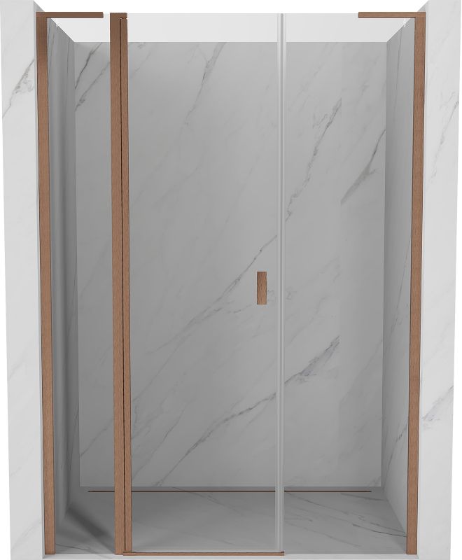 Drzwi prysznicowe Mexen Mist L miedź szczotkowana 135 cm 1 szt