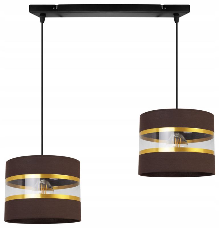 Lampa sufitowa wisząca Light Home LH Elegance Gold 2x E27 60W brązowy/czarny 1szt.