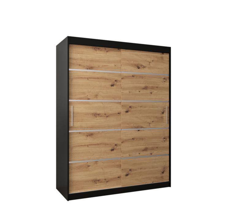 Szafa przesuwna Garderoba Abiks Verona 1 150 czarny + artisan 1 szt.