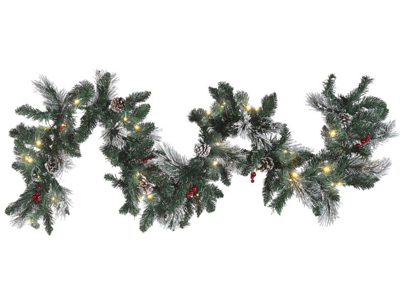 Ośnieżona świąteczna girlanda LED 180 cm zielona Wapta 1 szt.