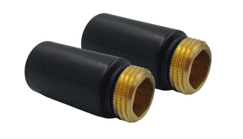 Przedłużka 1/2" 5 cm 2 szt. Czarna