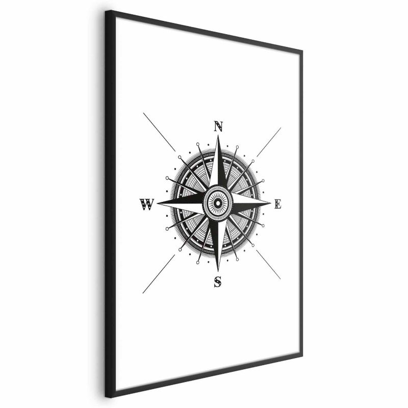 Plakat Artgeist Kompas 21x30 cm z ramą czarną 1 szt