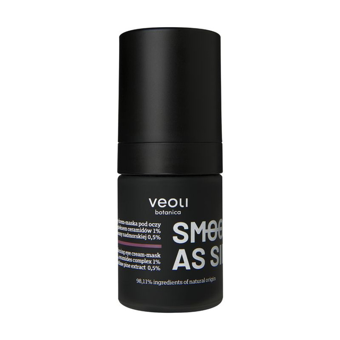 Veoli Botanica SMOOTH AS SILK naprawczo-ujędrniający krem-maska pod oczy z trehalozą 5%, kompleksem ceramidów 1% i ekstraktem z sosny nadmorskiej 0,5