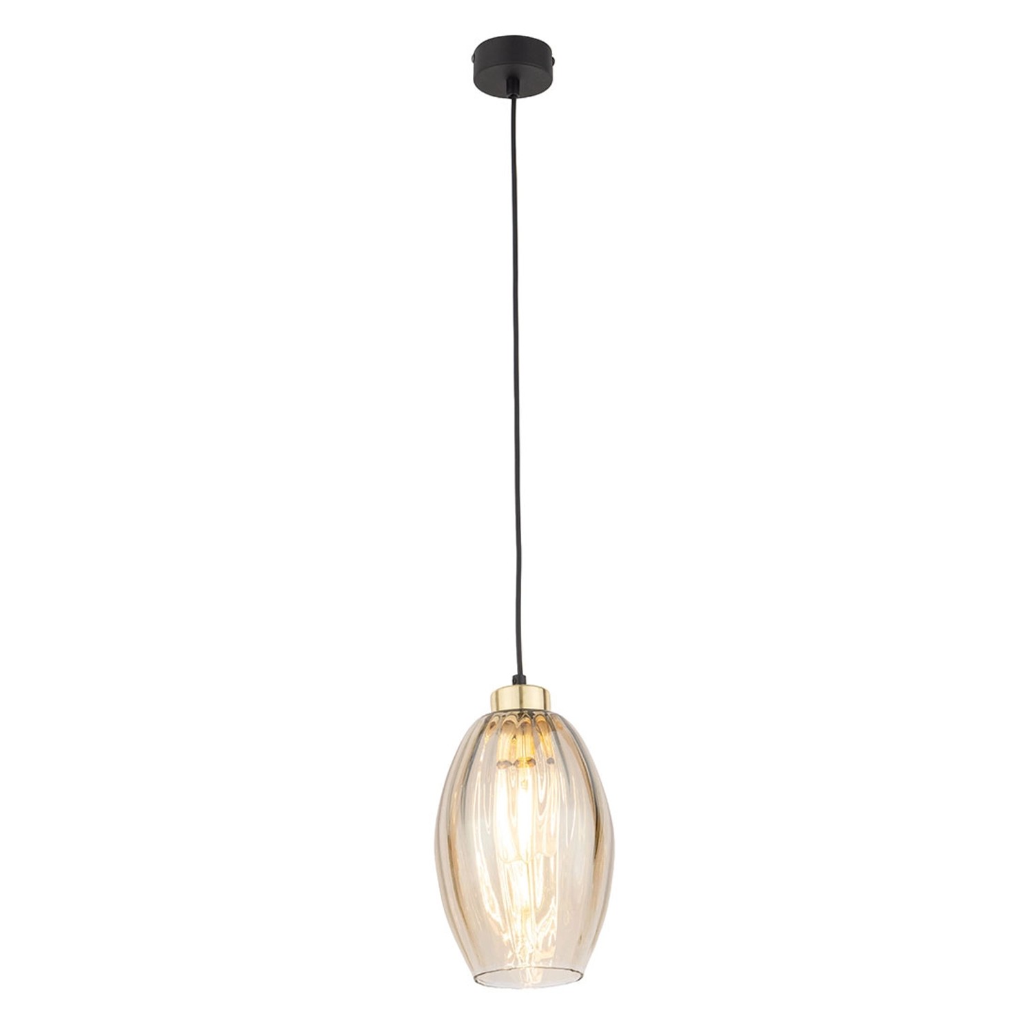 TK Lighting Lampa wisząca SEBO 1x15W E27 amber