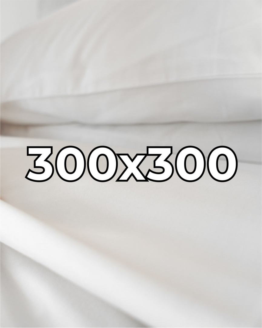 Satynowe prześcieradło hotelowe 300x300 cm, 100% bawełna 150 g