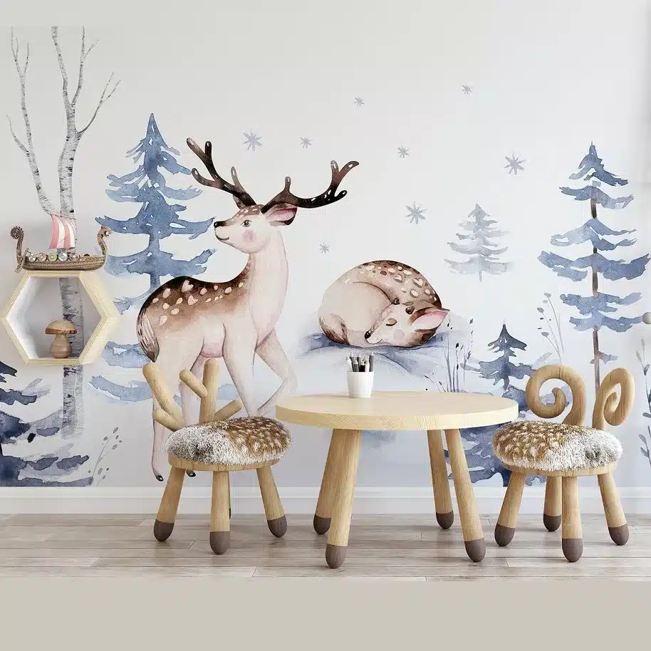 Zestaw naklejek ściennych Cosy Winter 150x100 cm
