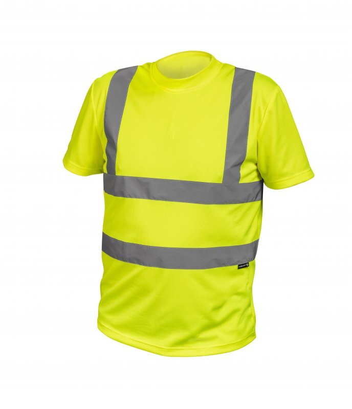 T-shirt odblaskowy Högert Technik Rossel, gramatura 150g, rozmiar M, żółty