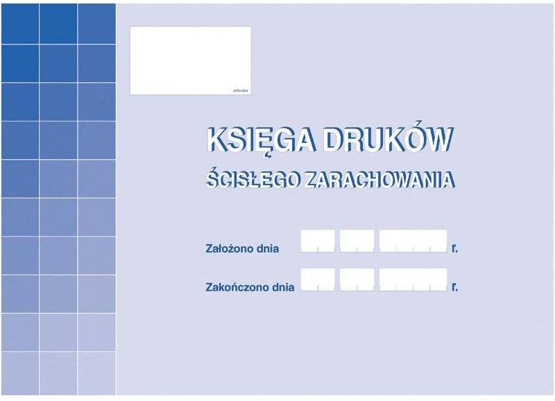 Druk akcydensowy Księga druków ścisłego zarachowania MiP, A4, offsetowy, 20k