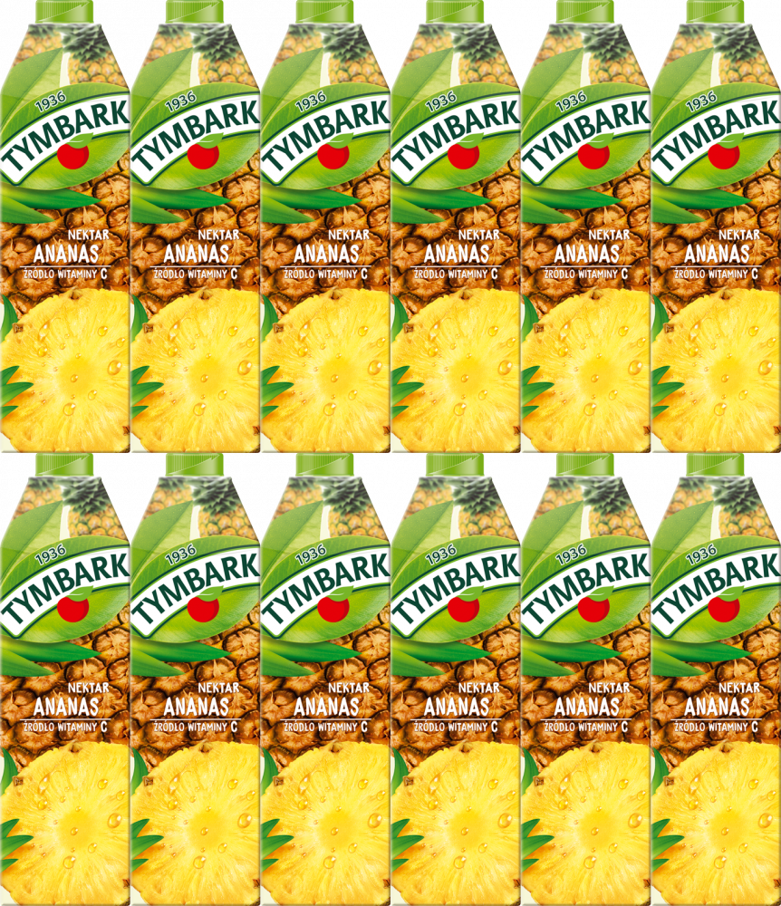 12x Nektar ananas Tymbark, karton, 1l