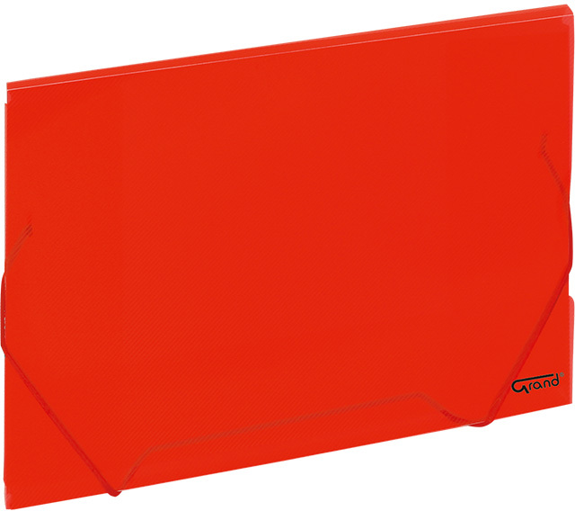 Teczka plastikowa z gumką Grand ZP-041, A4, czerwony