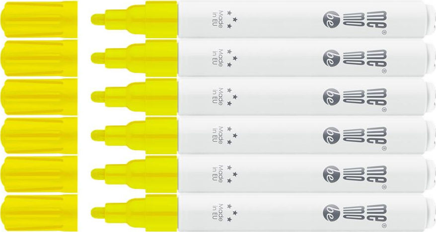 6x Marker olejowy MemoBe MM301, okrągła, 2-4mm, żółty
