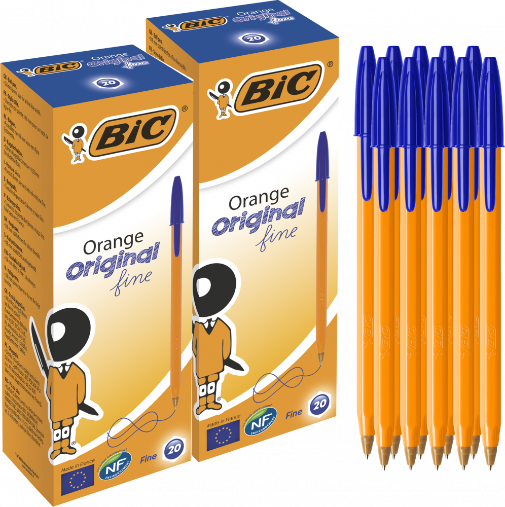 50x Długopis Bic Orange Original Fine, 0.8mm niebieski