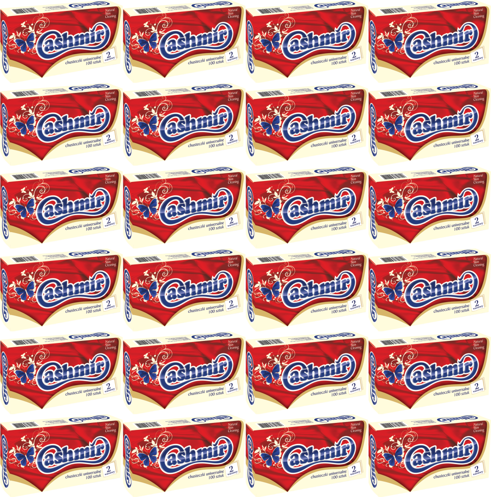 24x Chusteczki higieniczne Cashmir, w kartoniku, 100 sztuk