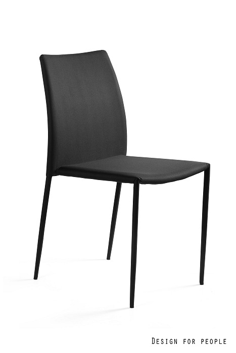 DESIGN krzesło do biura tkanina, 2 kolory (Materiał: tkanina PVC, Kolor: czarny)