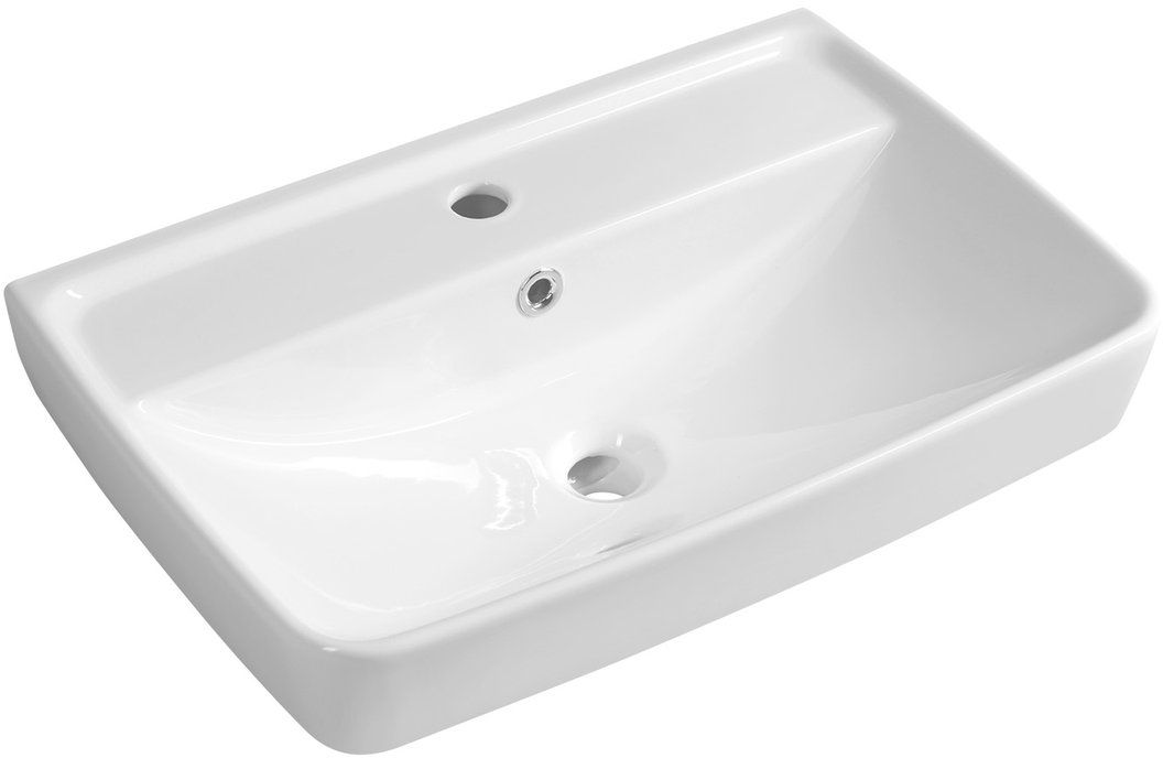 Aqualine Duru umywalka 60x40 cm prostokątna ścienna-meblowa biała TU0351 - Wysyłka w 24h