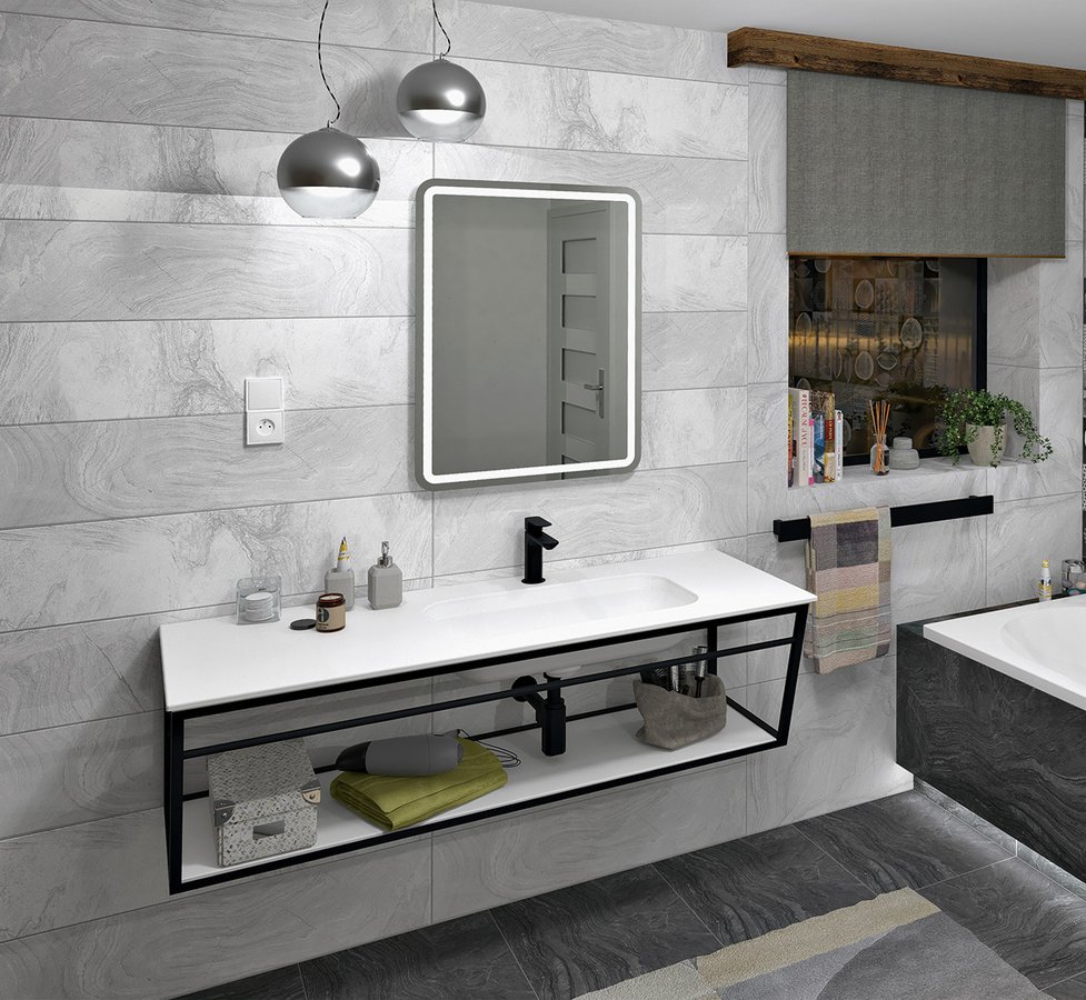 Sapho Aruba umywalka 140x51,5 cm meblowa prostokątna prawa biały mat AR140-B1R