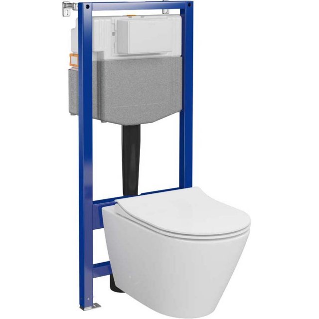 CERSANIT Zestaw podtynkowy AQUA 50 mechaniczny, miska CITY PRO OV, de