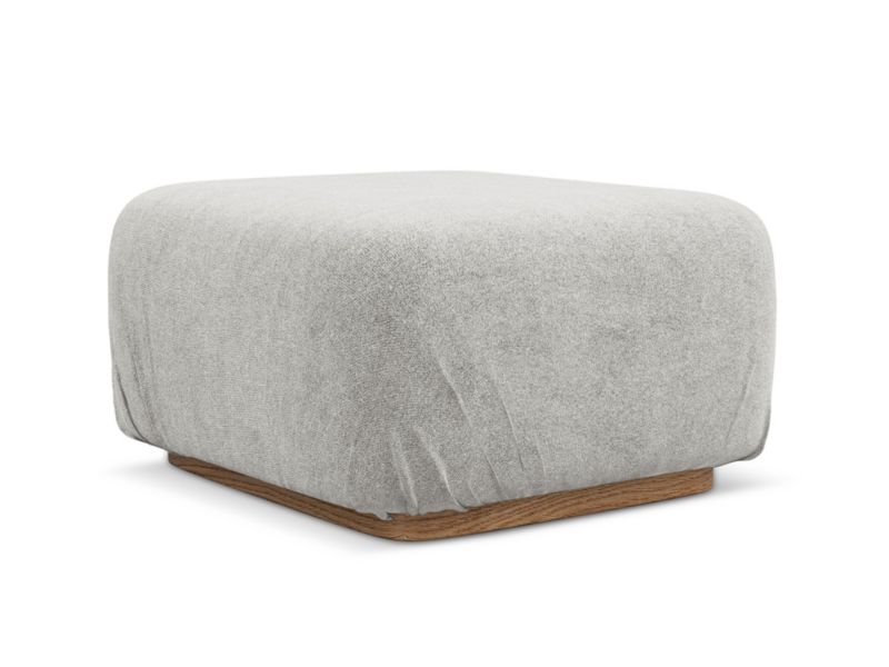 Pufa Makamii Ailani z tkaniny bouclé 83x41 cm srebrny 1 szt.